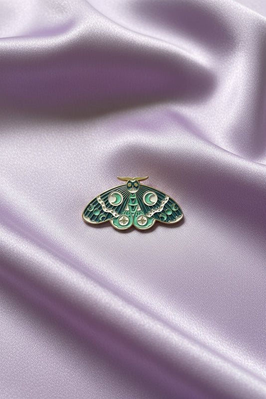 Lunar Tide Moth Pin