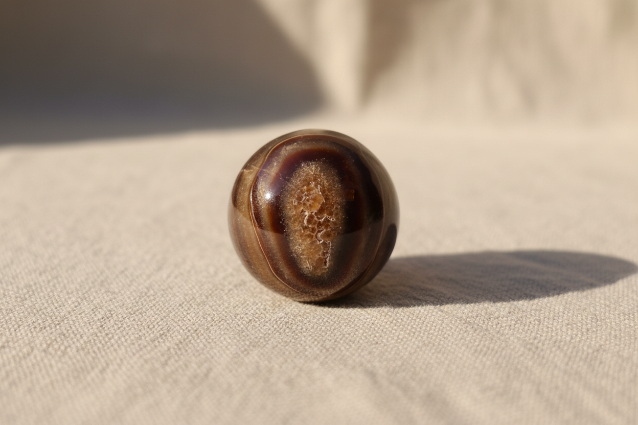 Chocolate Calcite Sphere