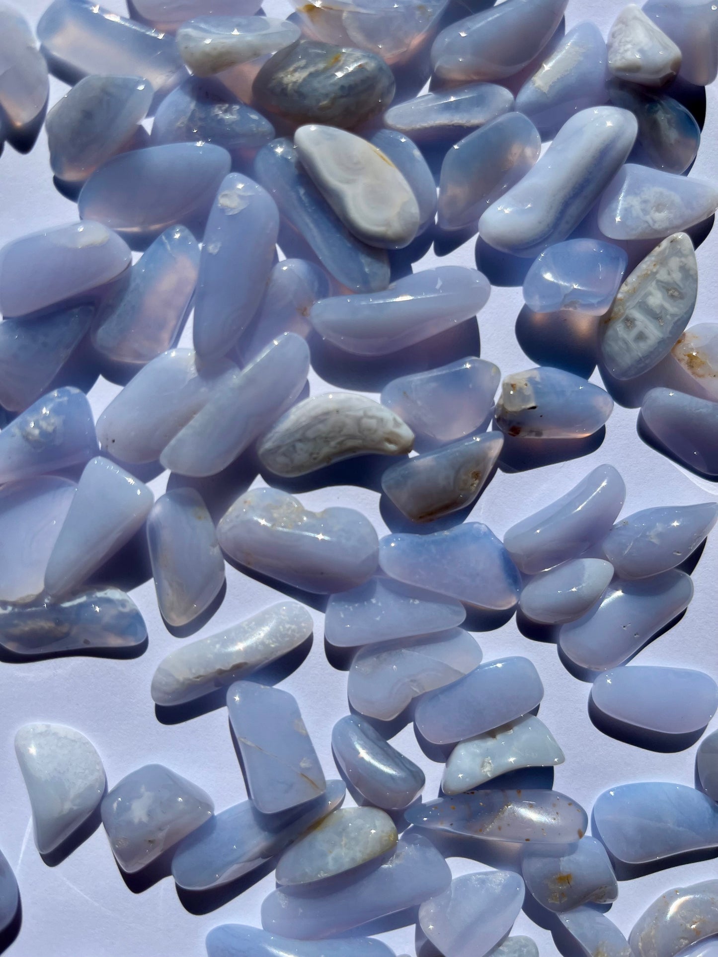 Blue Lace Agate Tumbled Stone