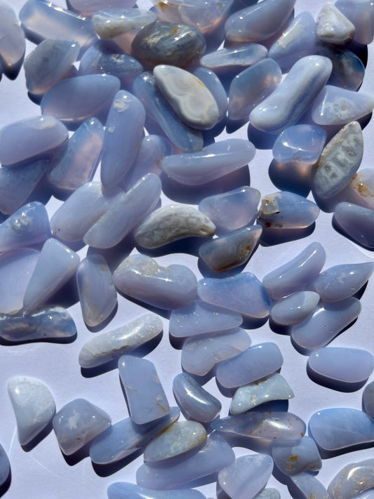 Blue Lace Agate Tumbled Stone