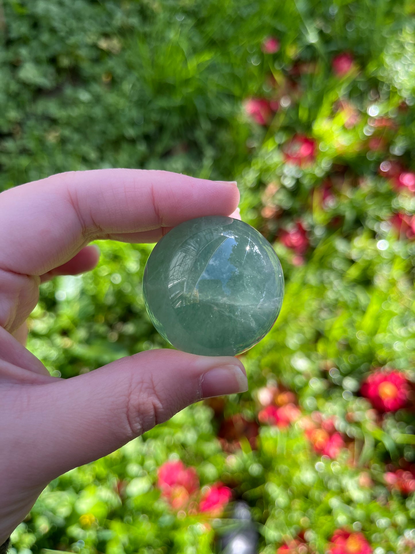 Green Fluorite Sphere