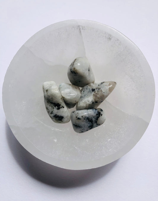 Rainbow Moonstone Tumbled Stone