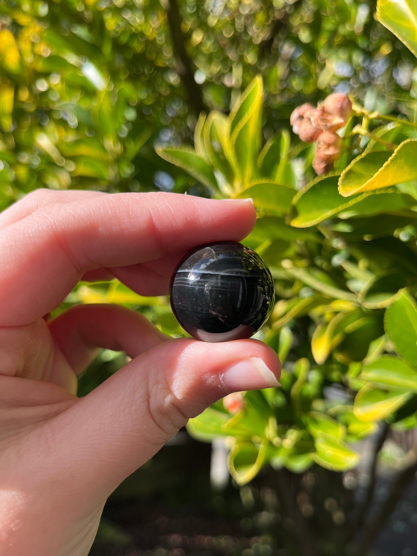 Black Agate Sphere