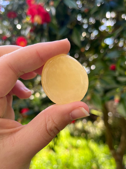 Orange Calcite Flat Stone