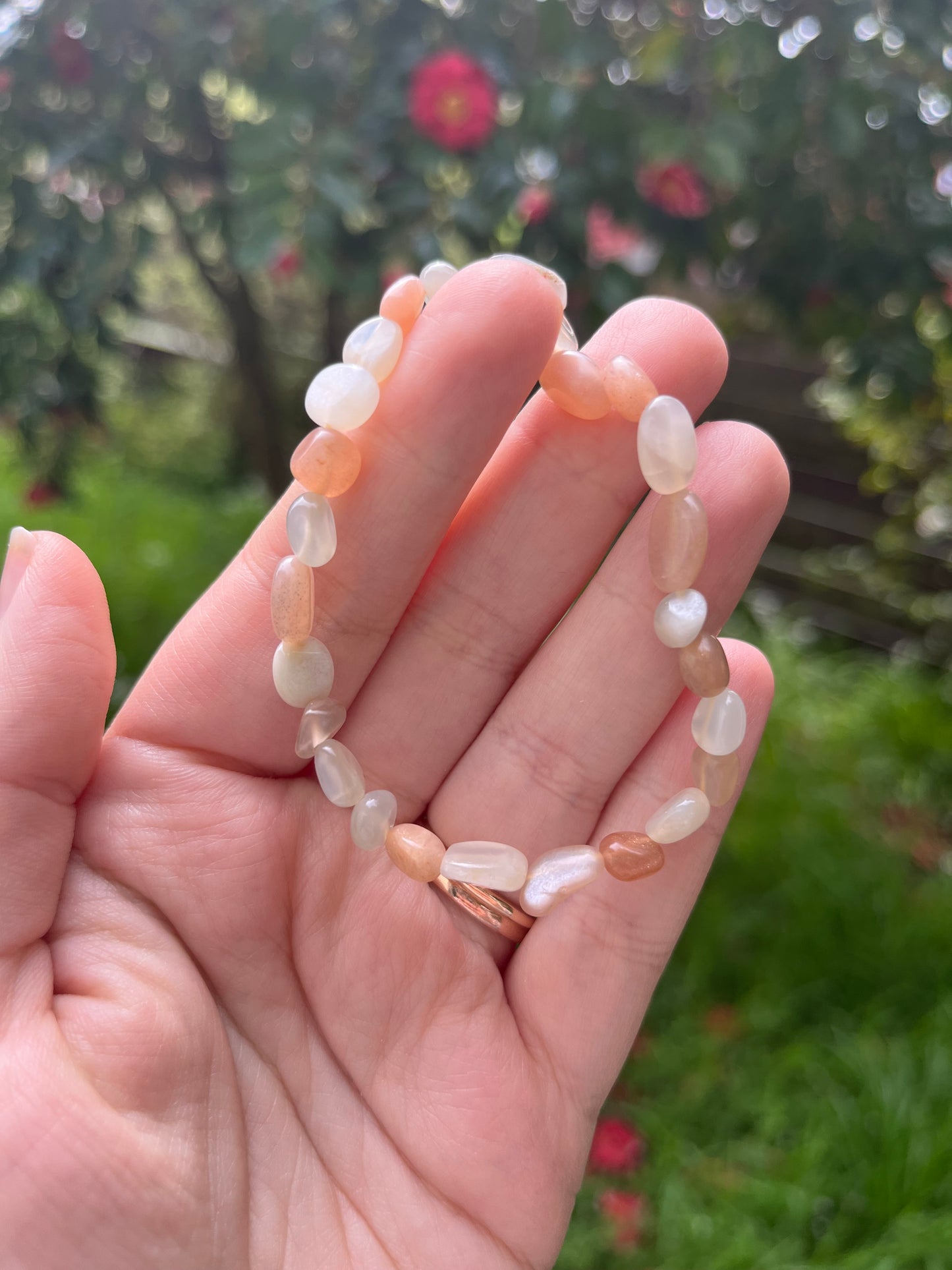 Mixed Moonstone Tumble Bracelet