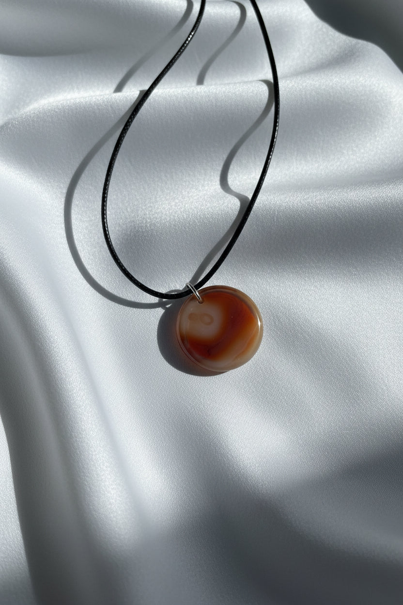 Round Agate Necklace