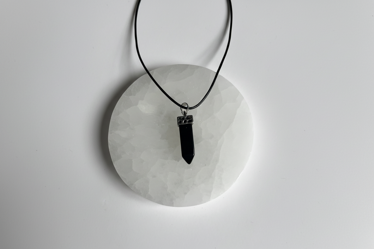 Black Obsidian Point Necklace