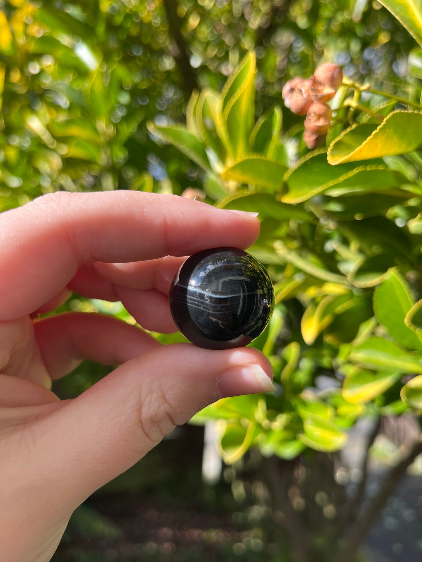 Black Agate Sphere
