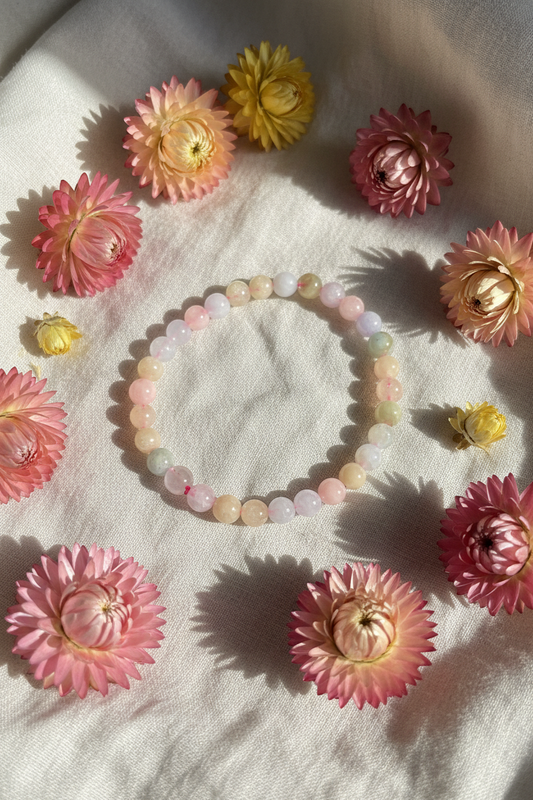 Morganite & Aquamarine Bead Bracelet