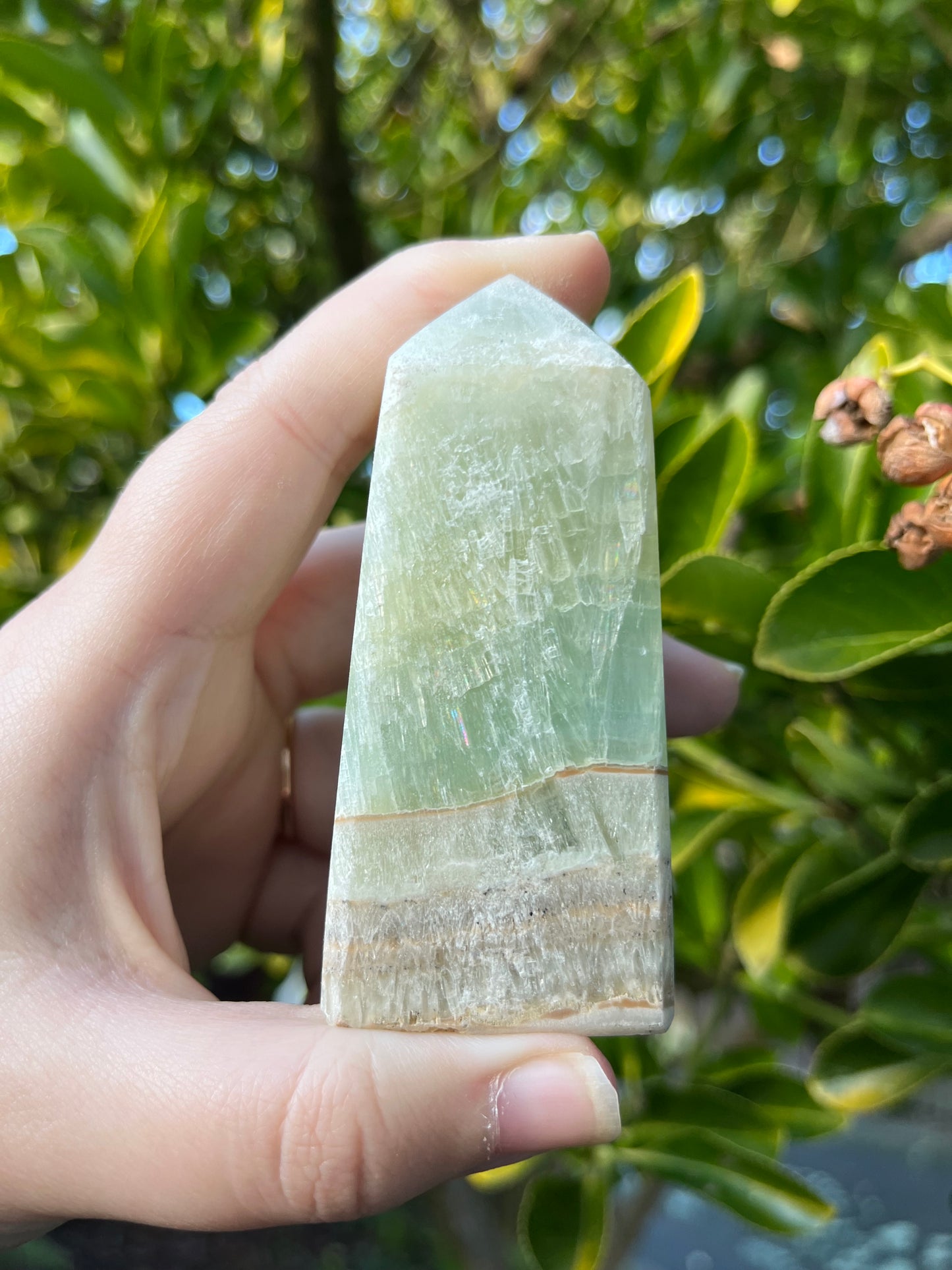 Pistachio Calcite Tower #1