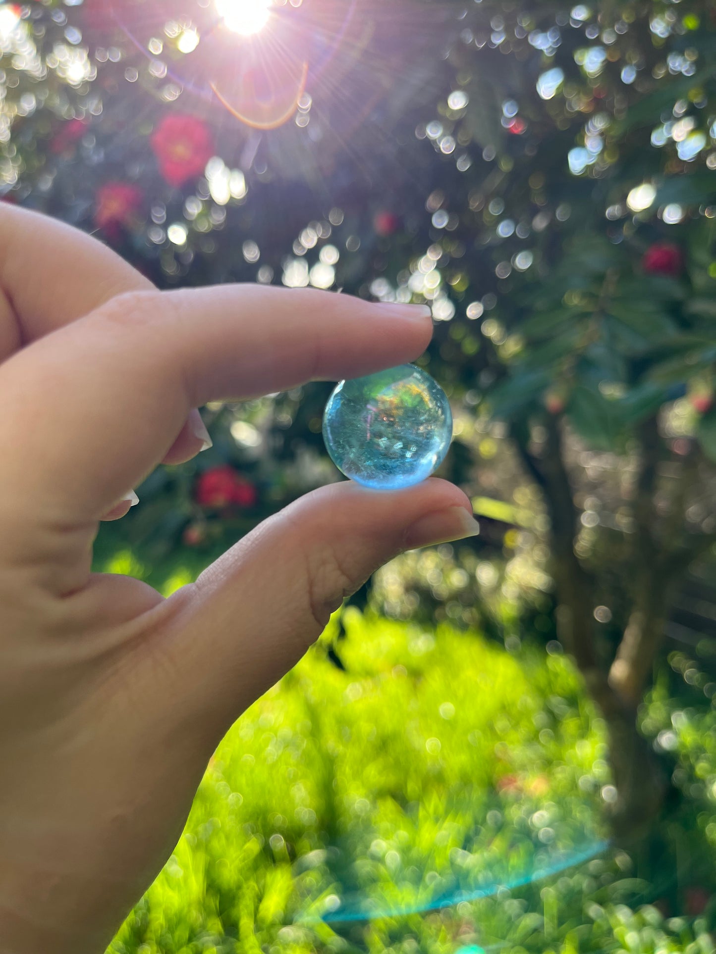 Blue Aura Quartz Sphere
