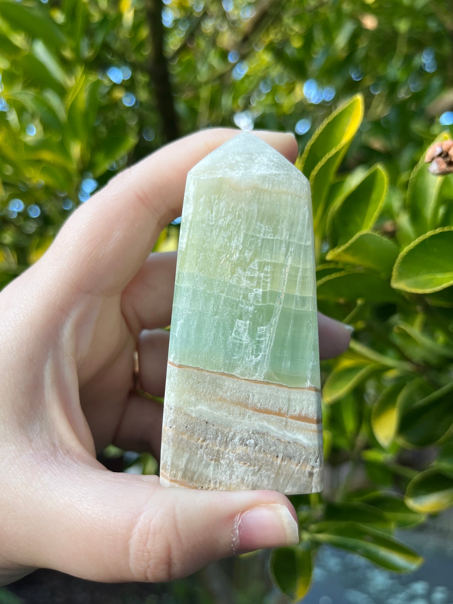 Pistachio Calcite Tower #1