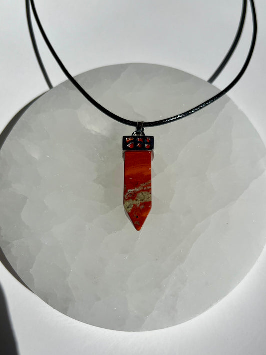 Rainbow Jasper Point Necklace