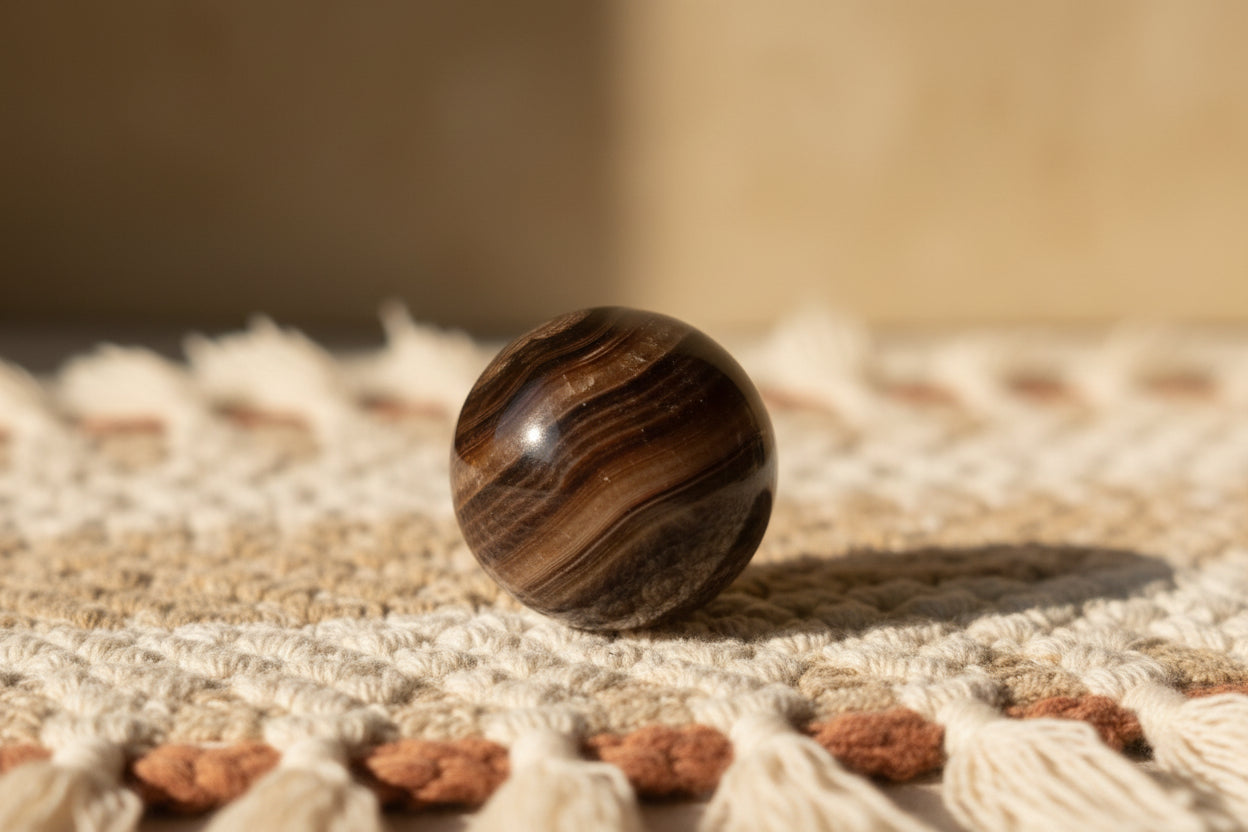 Chocolate Calcite Sphere