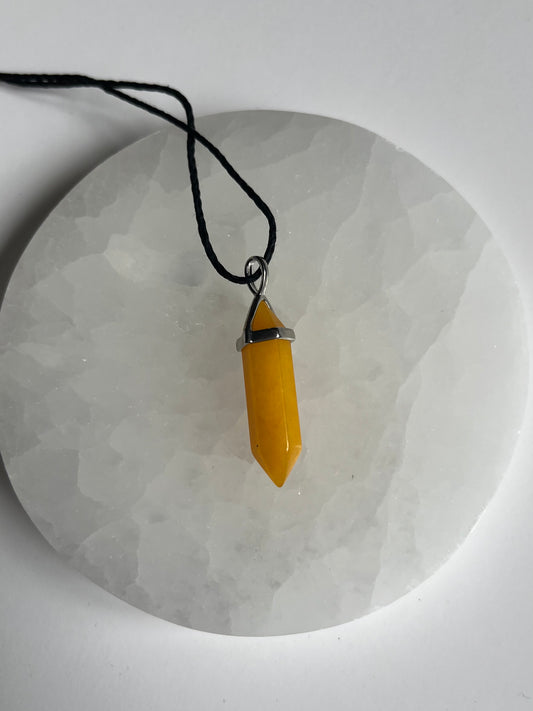 Orange Jade DT Point Necklace