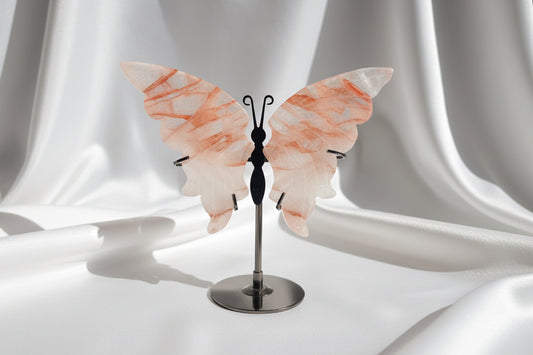 Fire Quartz Butterfly on Stand