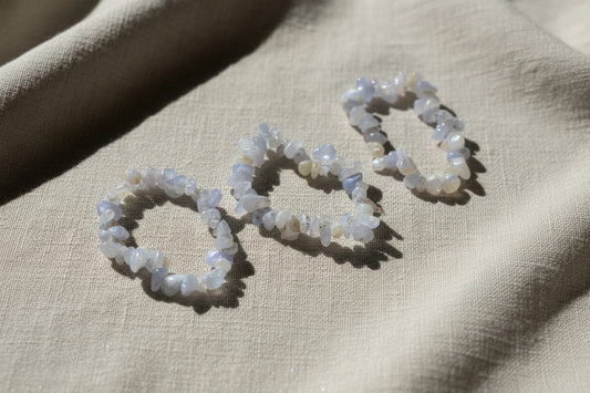 Blue Lace Agate Chip Bracelet