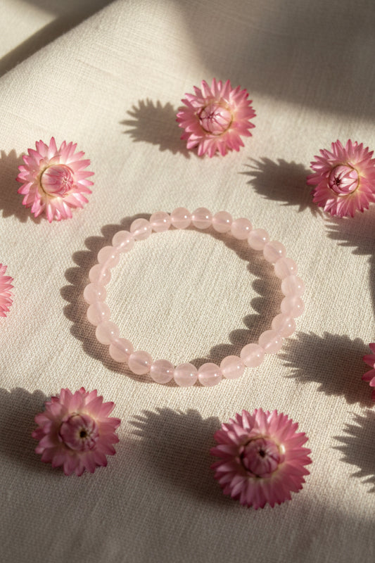 Rose Quartz Bead Bracelet