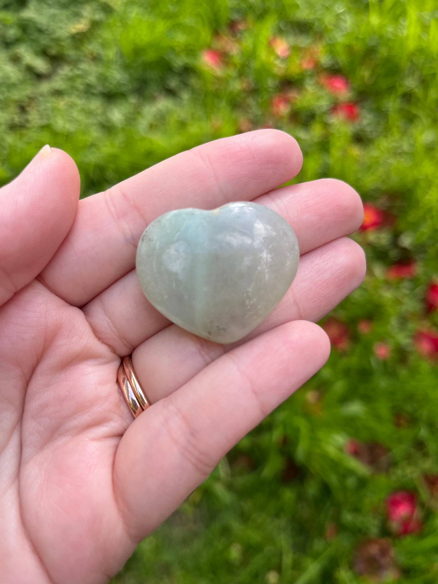 Green Moonstone Heart #2