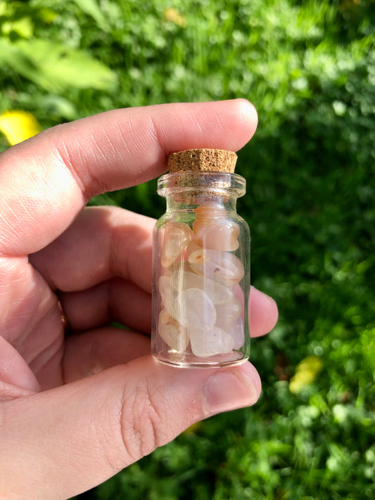 Agate Crystal Chip Bottle