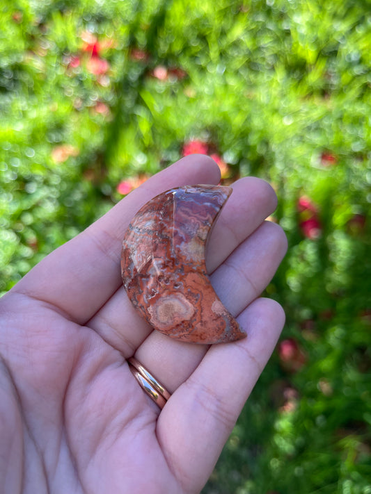 Pink Crazy Lace Agate Moon