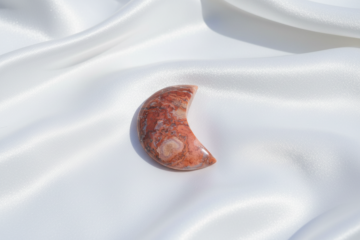 Pink Crazy Lace Agate Moon