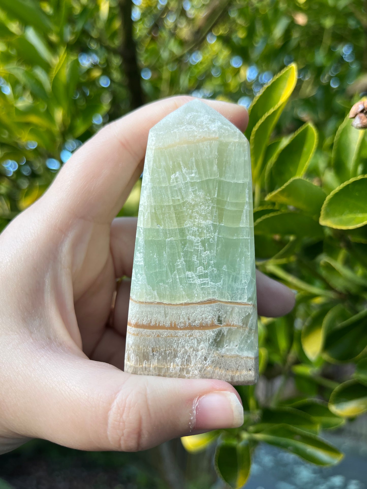 Pistachio Calcite Tower #1