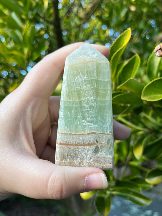 Pistachio Calcite Tower #1