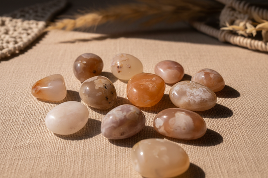 Flower Agate Tumbled Stone