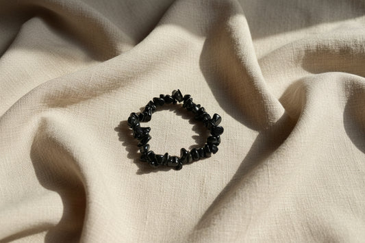 Black Obsidian Crystal Chip Bracelet - Crystal Bracelets NZ