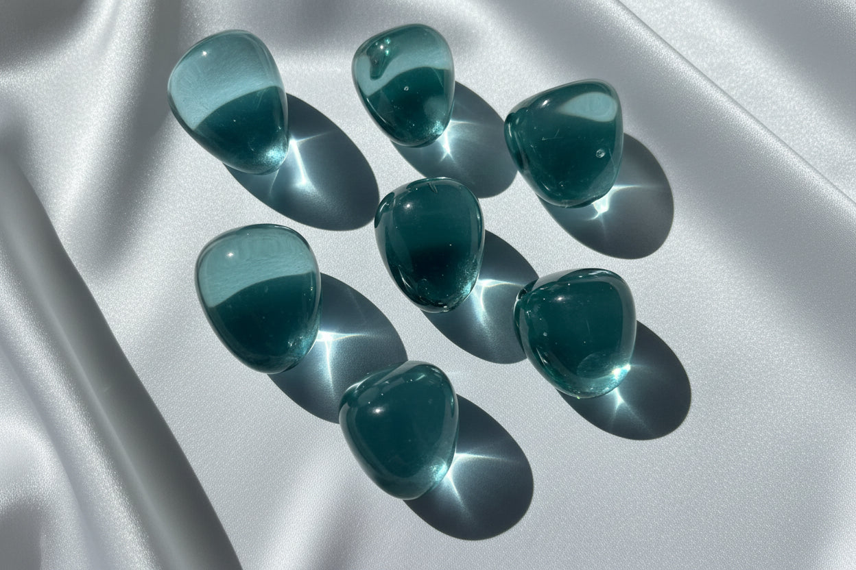 Blue Obsidian crystal tumbled stone nz
