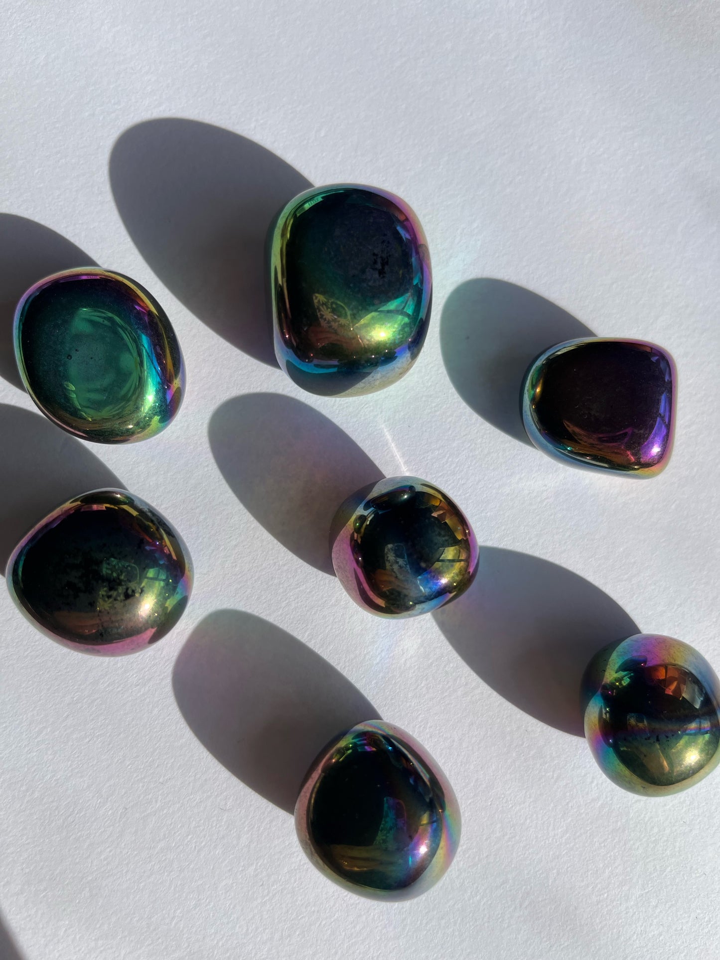 Titanium Aura Tumbled Stone