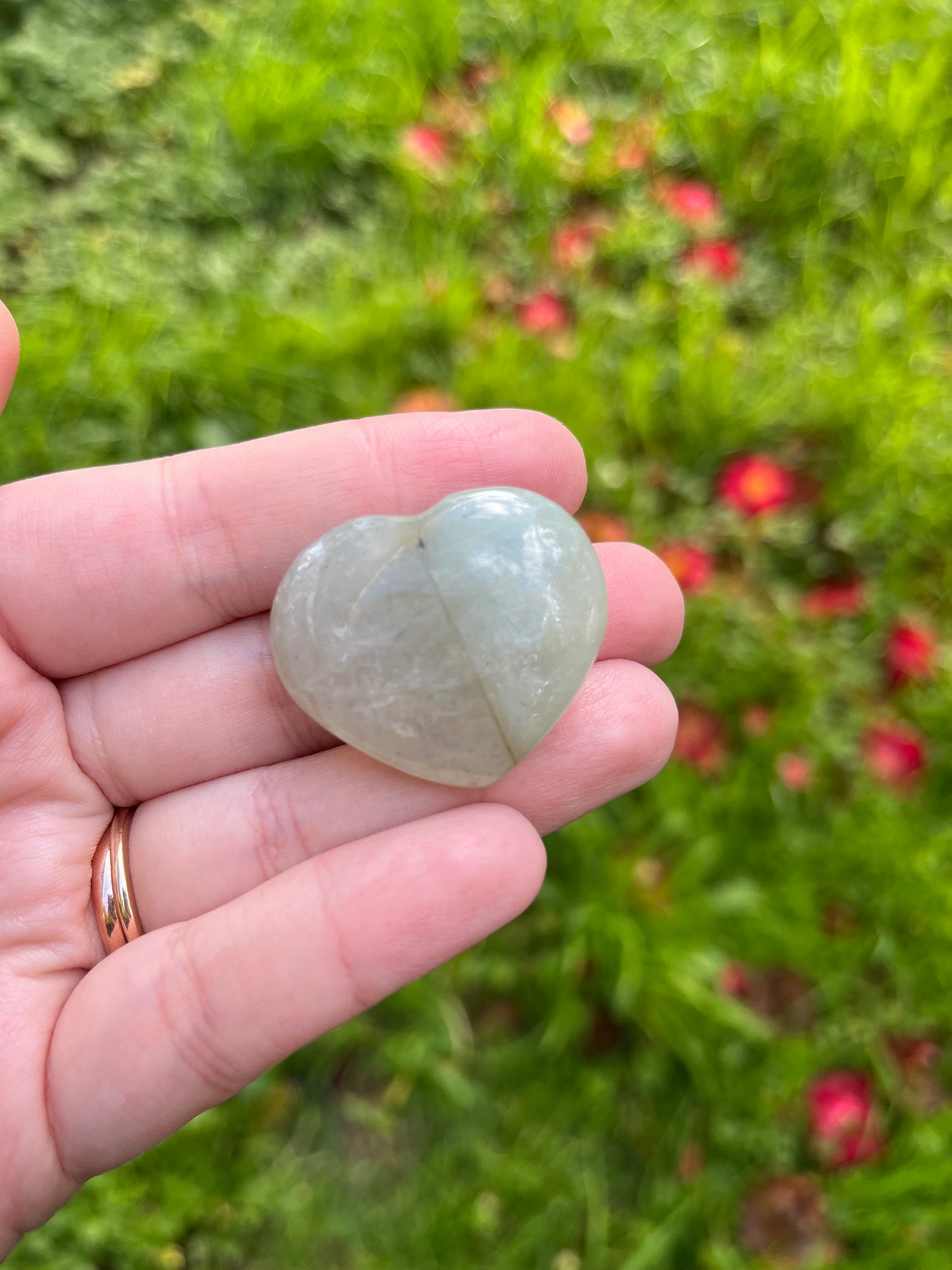 Green Moonstone Heart #2