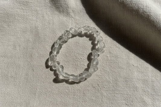 Clear Quartz Tumbled Bracelet