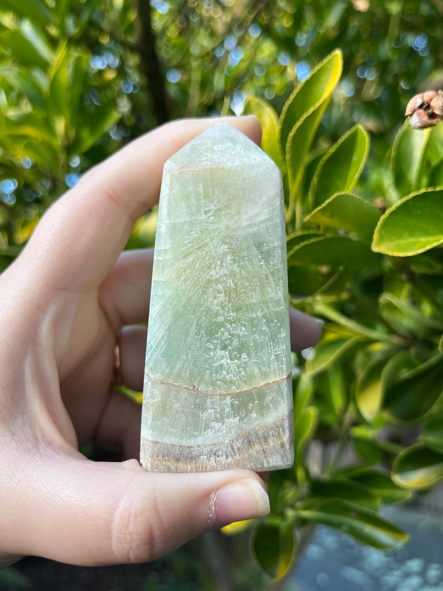 Pistachio Calcite Tower #1