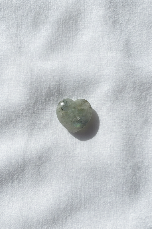 Rainbow Labradorite Flat Heart #2
