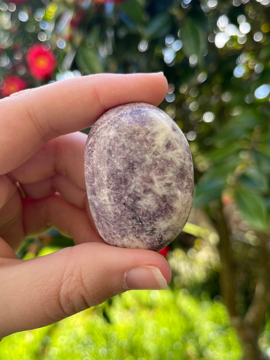 Lepidolite Palm Stone