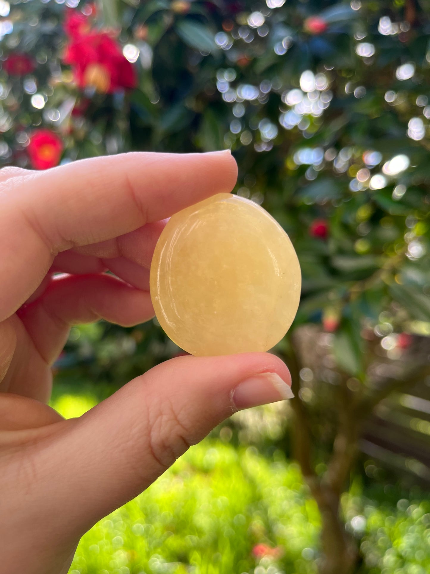 Orange Calcite Flat Stone