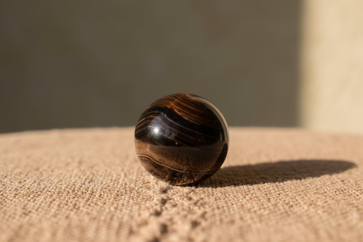 Chocolate Calcite Sphere