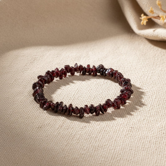 Garnet Crystal Chip Bracelet - Crystal Bracelets NZ