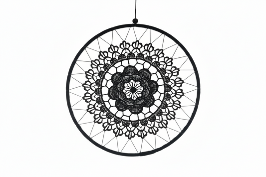 Black Flower Wall Hanging