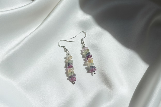 Rainbow Fluorite Earrings #1