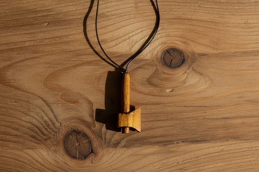 The Carved Axe Necklace - Rimu