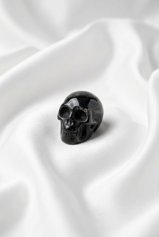 Black Obsidian Skull