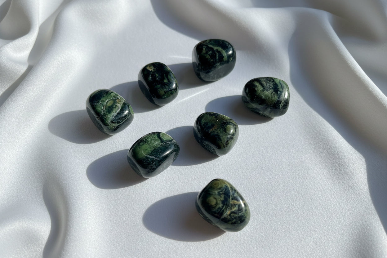 Kambaba Jasper Crystal Tumbled Stone NZ for calm and relaxation