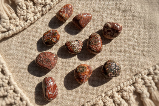 Leopard Skin Jasper Crystal Tumbled Stone NZ for grounding and stability