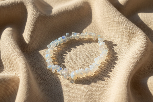 Opalite Clear Quartz Crystal Chip Bracelet - Crystal Bracelets NZ
