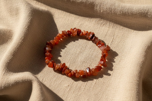 Orange Agate Crystal Chip Bracelet - Crystal Bracelets NZ