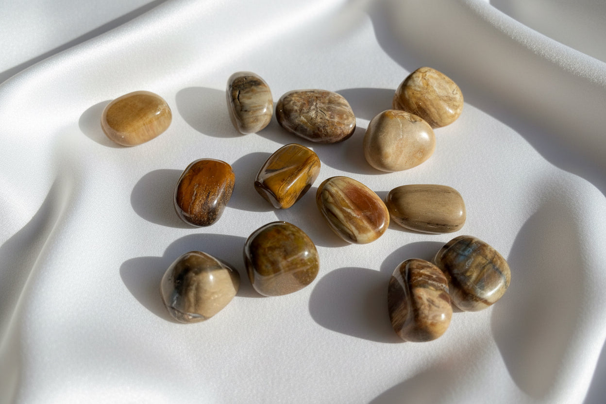 Petrified Wood Crystal Tumbled Stone NZ