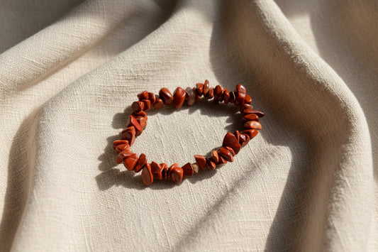 Red Jasper Crystal Chip Bracelet - Crystal Bracelets NZ